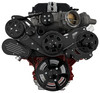 Stealth Black Chevy LSA Wraptor Serpentine System, Front, ACO