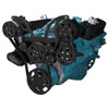 Black Diamond Pontiac Serpentine System for 350-400, 428 & 455 V8 - AC, Power Steering & Alternator - All Inclusive