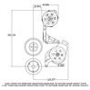 Chevy Small Block V-Belt System, Short Water Pump, Dimensions