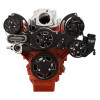 Black Diamond Chevy LS Engine Mid Mount Serpentine Kit - AC, Alternator & Power Steering