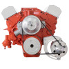 Small Block Chevy 327 & 350 V-Belt Kit - SWP, Low Driver's Side Alternator