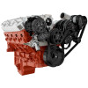 Black Diamond Chevy LS Engine Mid Mount Serpentine Kit - ProCharger - AC & Alternator 