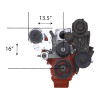 LS R4 High Mount A/C Bracket Dimensions