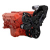 Black Chevy Small Block Engine Serpentine Kit - ProCharger - Alternator Only