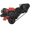 Black Diamond Small Block Chevy Supercharged Wraptor Serpentine, Front, ALT Only