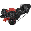 Black Diamond Small Block Chevy Supercharged Wraptor Serpentine, Front, ACO