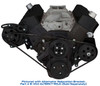 Stealth Black Big Block Chevy V-Belt System - Power Steering, Front