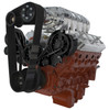 Chevy LS Weiand & TBS Supercharged Wraptor Serpentine System, Right, AC, Black Diamond