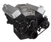 Stealth Black Chevy Big Block V-belt System - Power Steering, EWP, Left