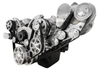 Big Block Chevy Wraptor Serpentine System, EWP, Procharger, Polished, Right, AC