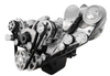 Big Block Chevy Wraptor Serpentine System, EWP, Procharger, Polished, Right, ACO