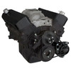 Stealth Black Chevy Big Block V-Belt System - Low Mount Alternator, Left