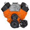 Stealth Black Chevy Big Block V-Belt System - Low Mount Alternator, SWP