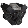 Stealth Black Chevy Big Block V-Belt System - Alternator Only, SWP