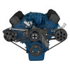 Stealth Black Ford 390 V-Belt System, Front