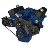 Stealth Black Ford 390 V-Belt System, Right