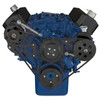 Stealth Black Big Block Ford Pulley System, Front