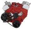 Stealth Black Chevy Small Block V-Belt System, Alternator Only