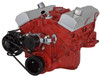 Stealth Black Chevy Small Block V-Belt System, Alternator Only, RIGHT