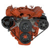 Stealth Black Chrysler Big Block Power Steering & Alternator System, Front