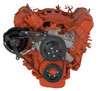 Stealth Black Chrysler Big Block Alternator Pulley System, Front