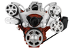 Chevy LS Engine Mid Mount Serpentine Kit for Electric Water Pump - AC, Alternator & Power Steering - Mid-Mount