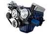 Small Block Ford (5.8L) Serpentine Conversion Kit; Mid-Mount, Right, Ford Pump