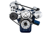 Small Block Ford (5.8L) Serpentine Conversion Kit; Mid-Mount, Front, Ford Pump