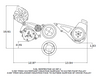 Small Block Ford 5.8L Serpentine Conversion Kit, Dimensions