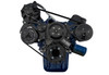 Stealth Black Small Block Ford 5.8L Serpentine Conversion Kit; Mid-Mount AC, PS, ALT