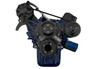 Stealth Black Small Block Ford 5.8L Serpentine Conversion Kit, Non-AC Applications, Front