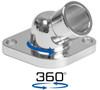 Universal Thermostat Housing Polished 360 Degree Swivel