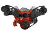 Stealth Black Big Block Chevy All Inclusive Wide Mount Wraptor Serpentine System - Electric Water Pump