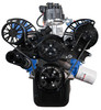Stealth Black Small Block Ford Reaper Serpentine System, Front, ALT Only