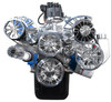 Small Block Ford Reaper Serpentine System, Clear Coat, Front, PS