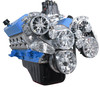Small Block Ford Reaper Serpentine System, Clear Coat, Left, AC