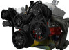 Stealth Black Small Block Chevy Reaper Serpentine System, Right, AC
