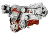 Big Block Chevy Wide Mount Wraptor Serpentine System, AC, Right