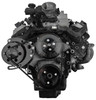 Chevy 8100 L18 V-Belt System - Alternator Only - LWP - Stealth Black, Front