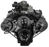 Stealth Black Chevy 8100 L18 V-Belt System - PS & ALT - LWP, Front