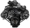 Stealth Black Chevy 8100 L18 Serpentine System - PS & ALT, Front