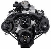 Stealth Black Chevy 8100 L18 Serpentine System - PS & ALT, Front