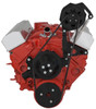 Chevy Small Block V-Belt System, Alternator Only - Short Water Pump, Black Chevy Small Block V-Belt System, Alternator Only - Short Water Pump, Black