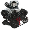 Chevy LS Magnuson TVS2650 Supercharged Reaper Serpentine System - Stealth Black, Front