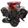Chevy LS Whipple® 3.0L Inverted Supercharged Reaper Serpentine System, Black Diamond