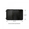 Horizontal SuperFlow Condenser with brackets 14 IN. tall x 24 IN. wide x .83 IN. thick