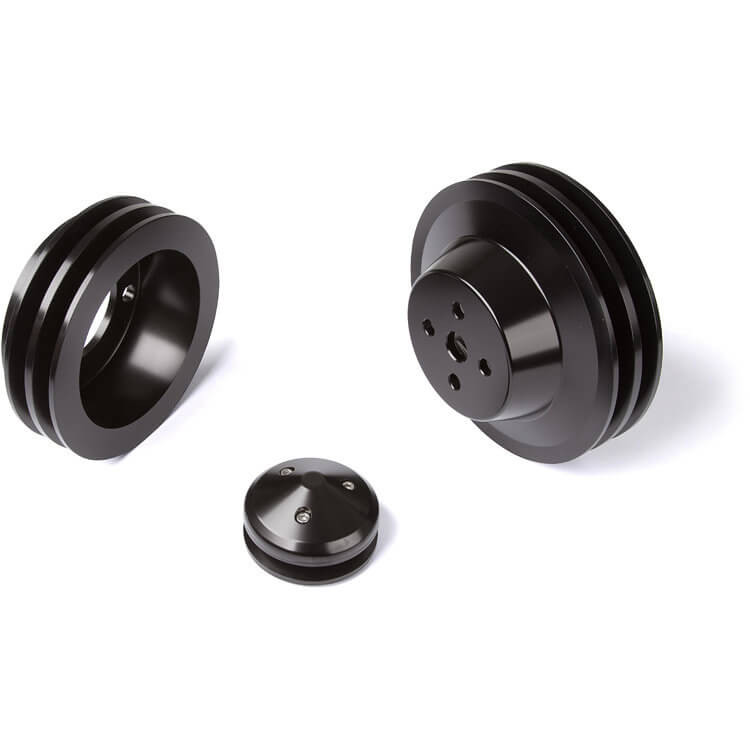 CNC Billet 2-Groove Crankshaft Pulley For Small Block Ford 289 302 351W - 5.4" Diameter