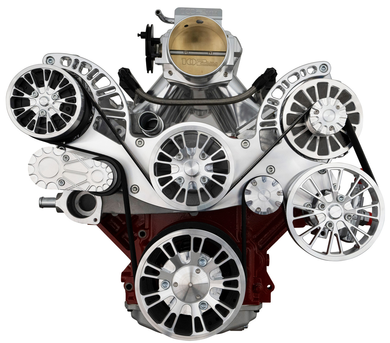 Chevy LS All Inclusive Reaper Serpentine System - Polished | CVF Racing