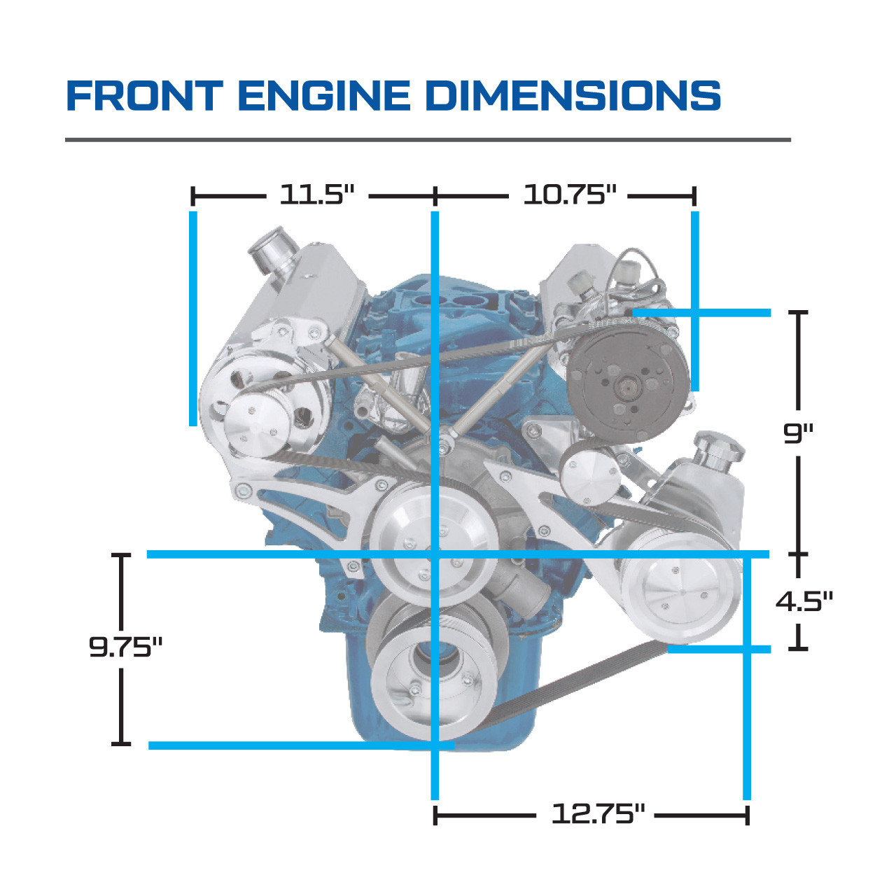 Ford 5 0l 5 8l Serpentine Pulley System Ac And Power Steering