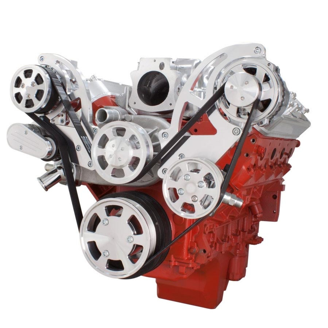 Chevy LS Engine Serpentine Conversion Kit: AC, Power Steering  LWP